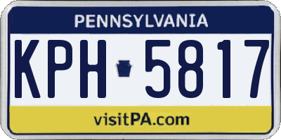 PA license plate KPH5817