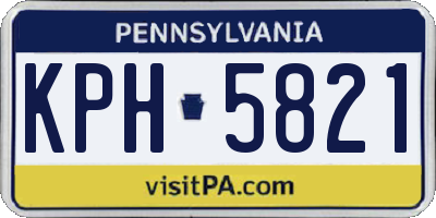 PA license plate KPH5821