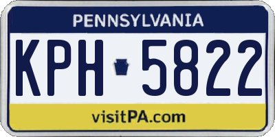 PA license plate KPH5822