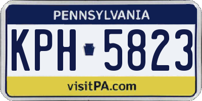 PA license plate KPH5823