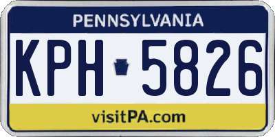 PA license plate KPH5826