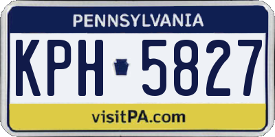 PA license plate KPH5827