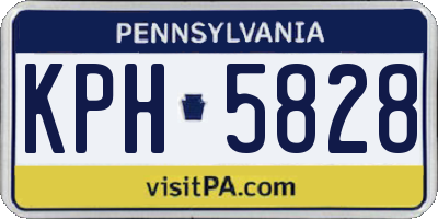 PA license plate KPH5828