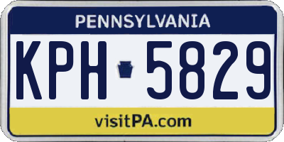 PA license plate KPH5829