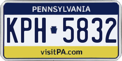PA license plate KPH5832