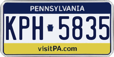 PA license plate KPH5835