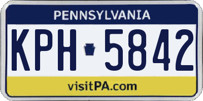 PA license plate KPH5842