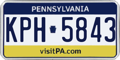PA license plate KPH5843