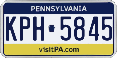 PA license plate KPH5845