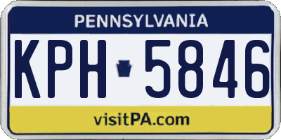 PA license plate KPH5846