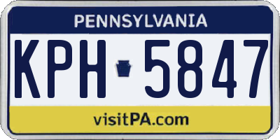 PA license plate KPH5847