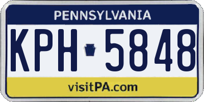 PA license plate KPH5848