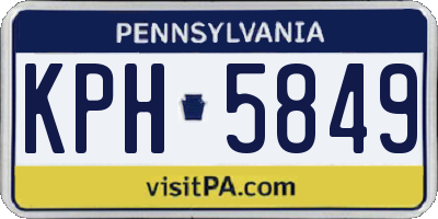 PA license plate KPH5849