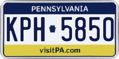 PA license plate KPH5850