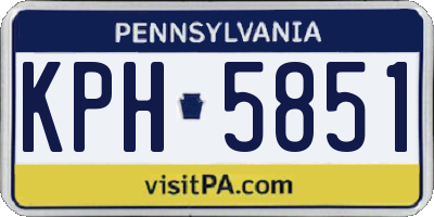 PA license plate KPH5851