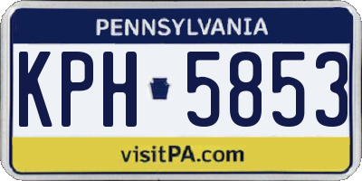 PA license plate KPH5853