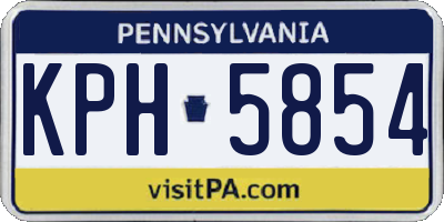 PA license plate KPH5854