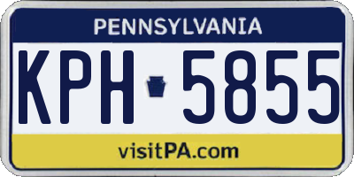 PA license plate KPH5855