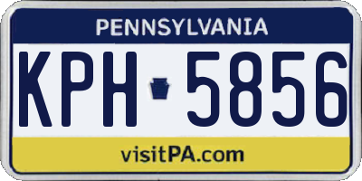PA license plate KPH5856
