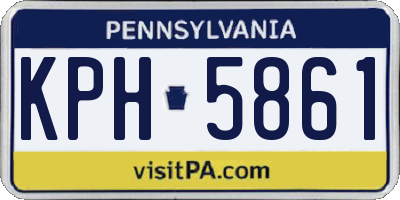 PA license plate KPH5861