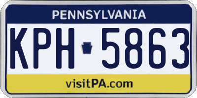 PA license plate KPH5863