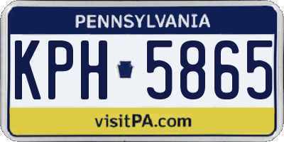 PA license plate KPH5865