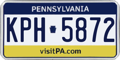 PA license plate KPH5872