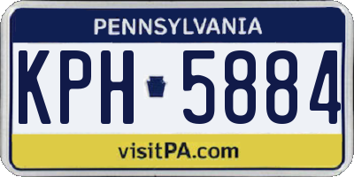 PA license plate KPH5884