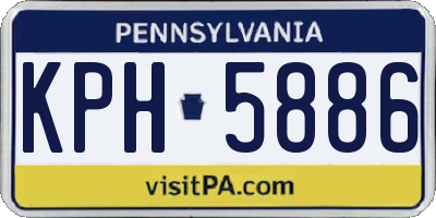 PA license plate KPH5886
