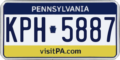 PA license plate KPH5887