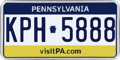PA license plate KPH5888
