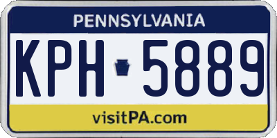 PA license plate KPH5889