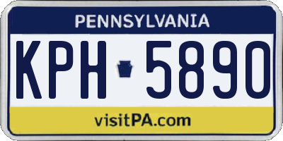 PA license plate KPH5890