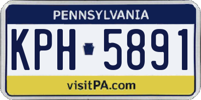 PA license plate KPH5891