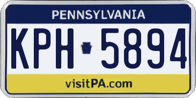 PA license plate KPH5894