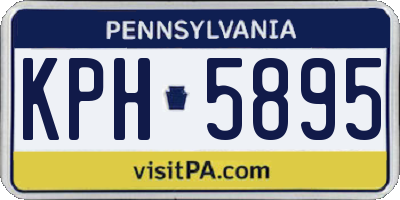 PA license plate KPH5895