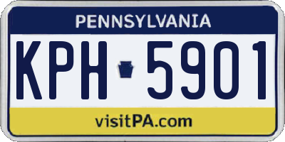PA license plate KPH5901