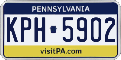 PA license plate KPH5902