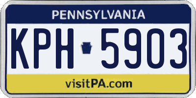 PA license plate KPH5903