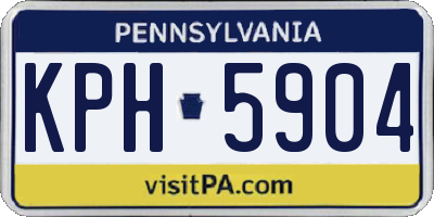 PA license plate KPH5904