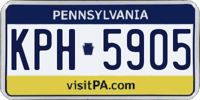 PA license plate KPH5905