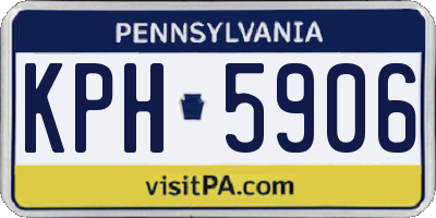 PA license plate KPH5906