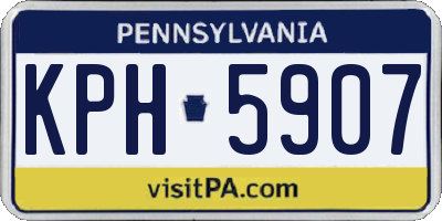 PA license plate KPH5907