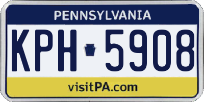 PA license plate KPH5908