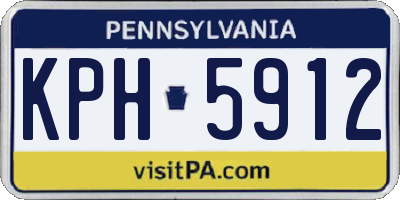 PA license plate KPH5912