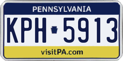 PA license plate KPH5913