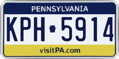 PA license plate KPH5914