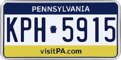 PA license plate KPH5915