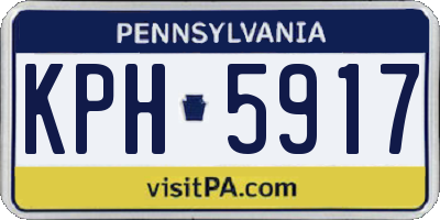 PA license plate KPH5917