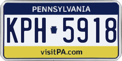 PA license plate KPH5918